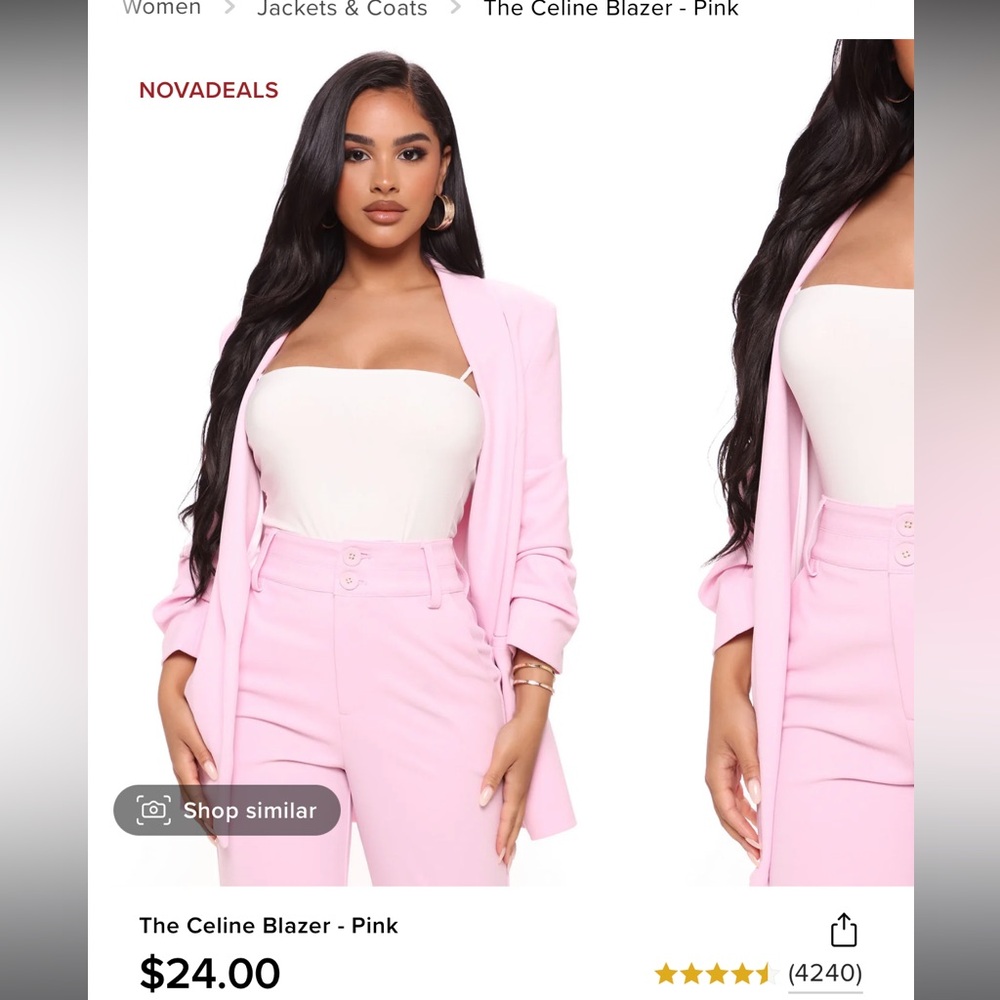 Fashion nova pink blazer